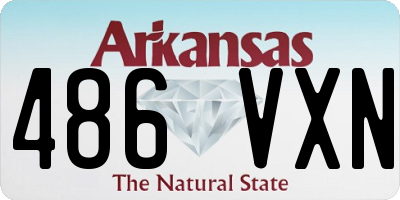 AR license plate 486VXN