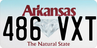 AR license plate 486VXT