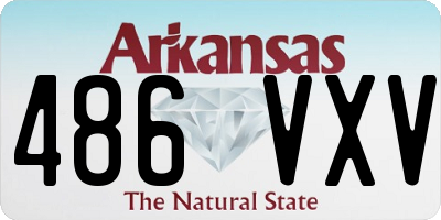 AR license plate 486VXV