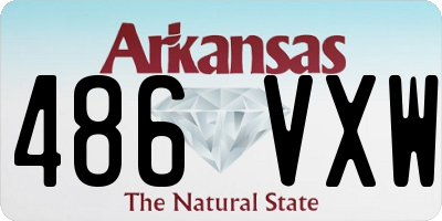 AR license plate 486VXW