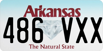 AR license plate 486VXX