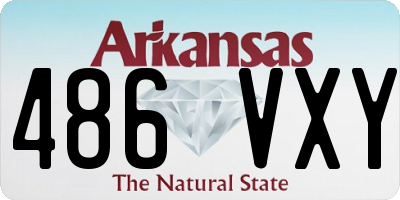 AR license plate 486VXY