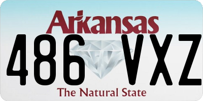 AR license plate 486VXZ