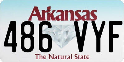 AR license plate 486VYF