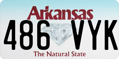 AR license plate 486VYK