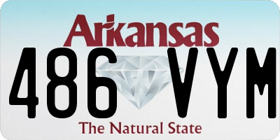 AR license plate 486VYM