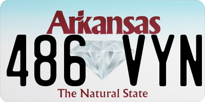 AR license plate 486VYN