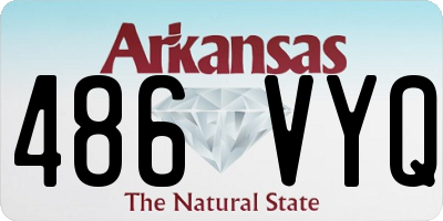AR license plate 486VYQ