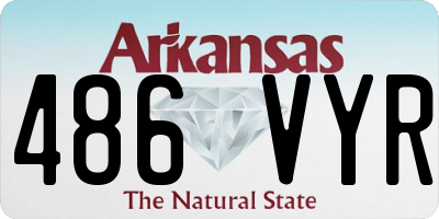 AR license plate 486VYR