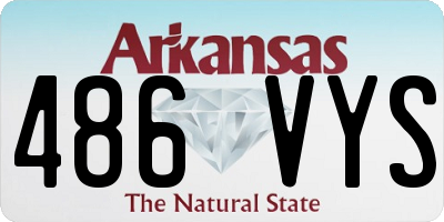 AR license plate 486VYS