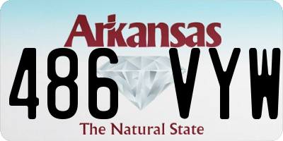AR license plate 486VYW