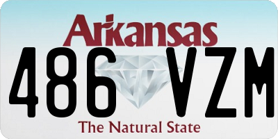 AR license plate 486VZM