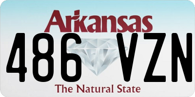 AR license plate 486VZN