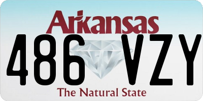 AR license plate 486VZY