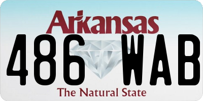 AR license plate 486WAB