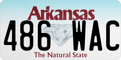 AR license plate 486WAC
