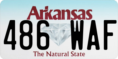 AR license plate 486WAF