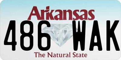 AR license plate 486WAK