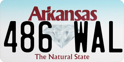 AR license plate 486WAL