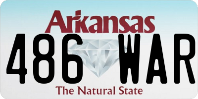 AR license plate 486WAR