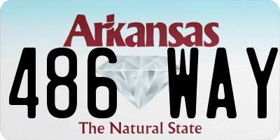 AR license plate 486WAY