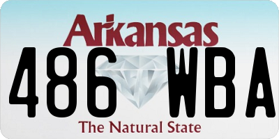 AR license plate 486WBA