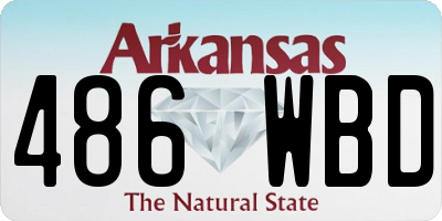AR license plate 486WBD