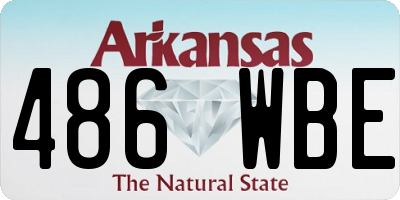 AR license plate 486WBE