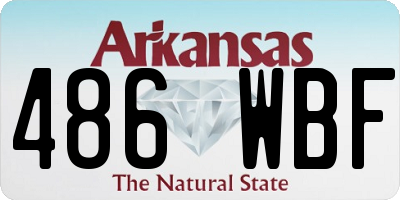 AR license plate 486WBF
