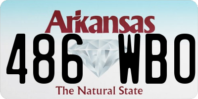 AR license plate 486WBO