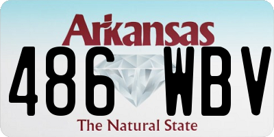 AR license plate 486WBV