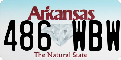 AR license plate 486WBW