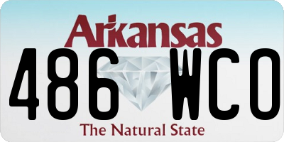 AR license plate 486WCO