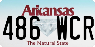 AR license plate 486WCR