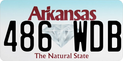 AR license plate 486WDB