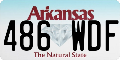 AR license plate 486WDF