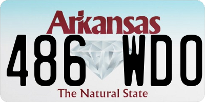 AR license plate 486WDO