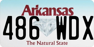 AR license plate 486WDX
