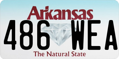 AR license plate 486WEA