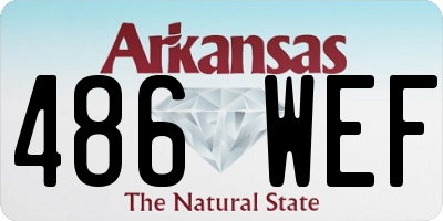AR license plate 486WEF