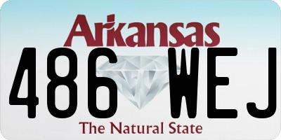 AR license plate 486WEJ