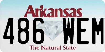 AR license plate 486WEM