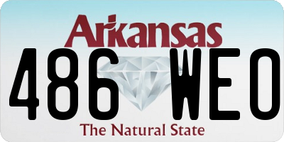 AR license plate 486WEO