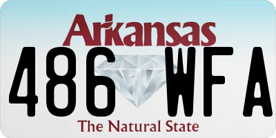 AR license plate 486WFA