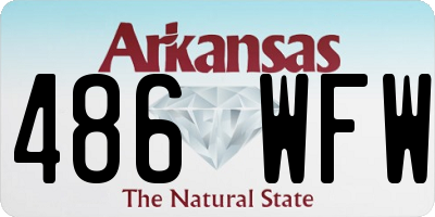 AR license plate 486WFW
