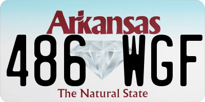 AR license plate 486WGF
