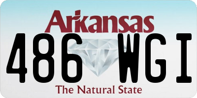AR license plate 486WGI