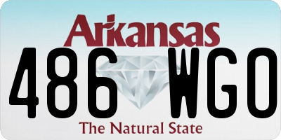 AR license plate 486WGO