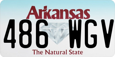 AR license plate 486WGV