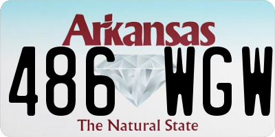 AR license plate 486WGW